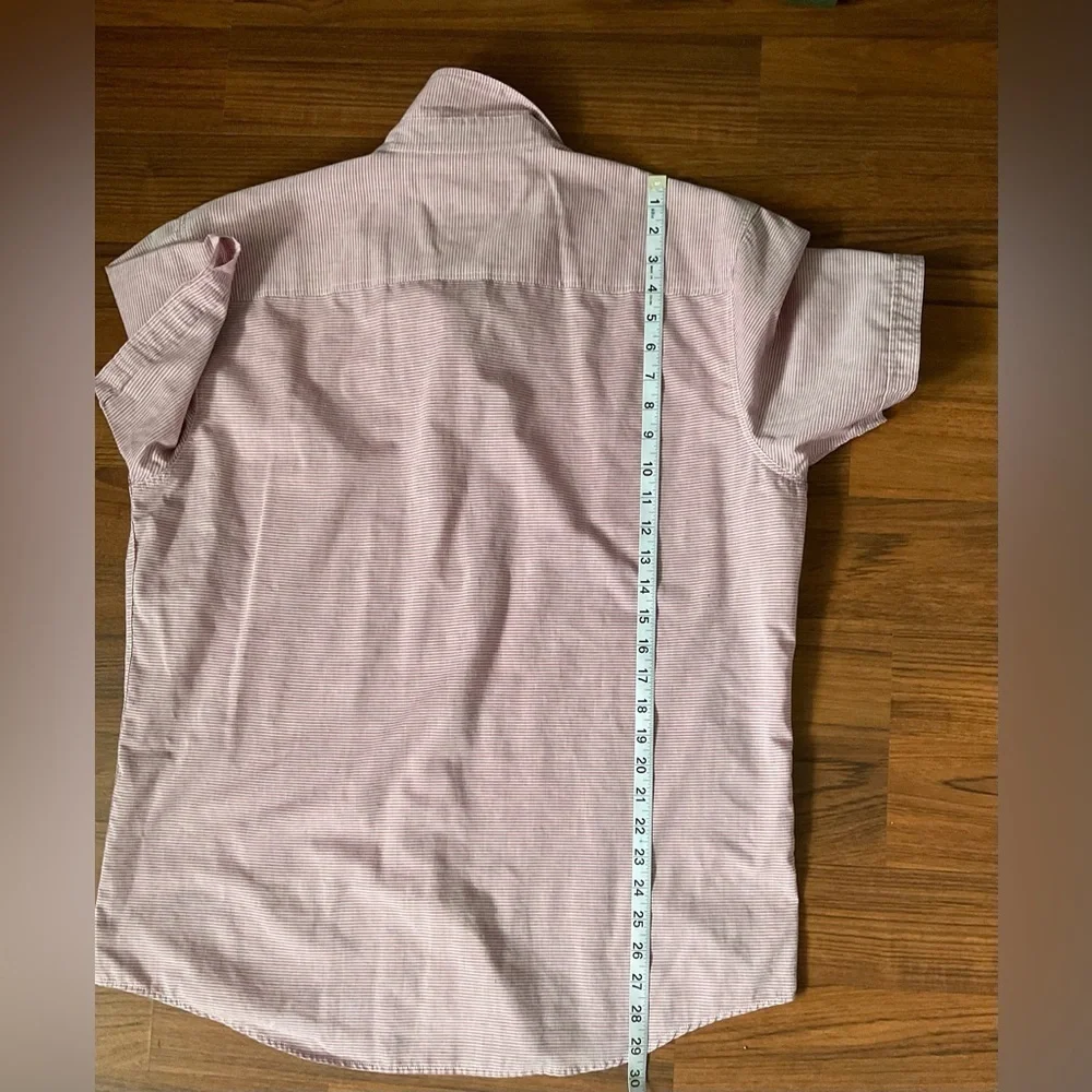 Michael Brandon Pink and White Casual Button Down Shirt
